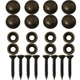 DGBRSM 8pcs Pure Brass Decorative Screws with Caps 15mm x [Length] x [Pitch]