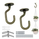Evsteluo 2 Sets Antique Brass Swag Ceiling Hooks &ndash; with 