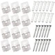 Topzone 1/4" inch Heavy Duty 25 Pound Crystal Clear Plastic Mirror Holder Clips,