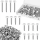 White Self Tapping Screws for Metal 480 Pack 8 Fast Self Drilling 4 Sizes
