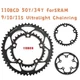 110BCD 50T/34T for Chainring Road Bike Chainwheel Plate Double Round Chain Ring