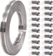 Glarks 21Pcs 33 Feet Long Worm Gear Hose Clamp with Fasteners, 304 Stainless Ste