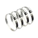 EesTeck 4Pcs 3" Adjustable 304 Stainless Steel Duct Clamps -4Pcs, Silver
