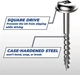 Kreg SML-C250-250 Zinc Pocket-Hole Screws, 2 1/2 Inch, 8 Coarse Thread, Maxi-Loc