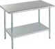 ROCKPOINT Stainless Steel Table for Prep & Work 48x30 Inches, NSF Metal Commerci