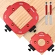 IMeanTop Router Corner Radius Template 6.5x5.7x1.1 inches, Red & 2 Trim Bit