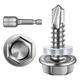 Mywish 300pcs #10&times;3/4" Self Tapping Screws for #10x3/4" (300pcs), Silver 
