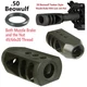 All Steel 49/64x20 Tanker Muzzle Brake Compensator .50Beo W 49/64x20 Jam Nut