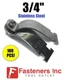 (QTY 100) 3/4" Stainless Steel Rigid Pipe Clamp Unistrut Channel #4323S1 P1112