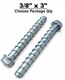3/8" x 3" Hex Head Serrated Heavy Duty Concrete Screw Anchor